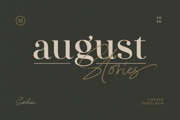 August Stories Font for Serif & Script Web Typography