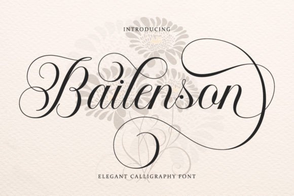 Bailenson Font: Classic Calligraphy for Crafters and Sellers