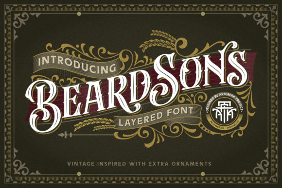 Beardsons Font: A Vintage Blackletter Typeface for Bold Branding