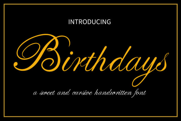 Birthdays Script Font for Elegant Marketing Campaigns