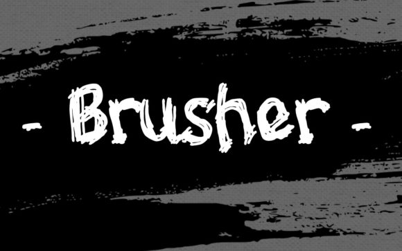 Brusher: A Creepy Display Font for Halloween Projects