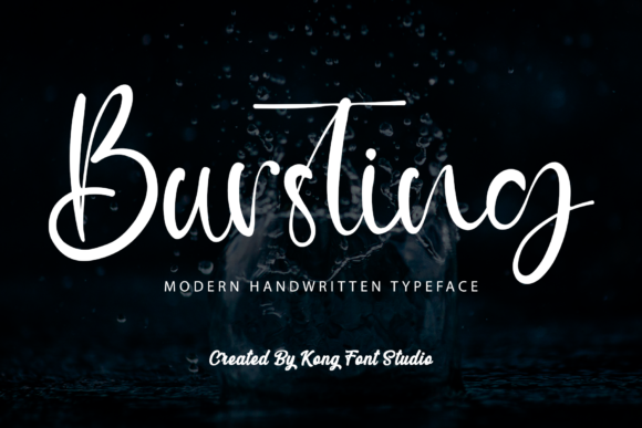Bursting Font: Playful Handwritten Script for Crafting
