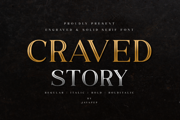 Craved Story: An Engraved Serif Font for Elegant Web Typography