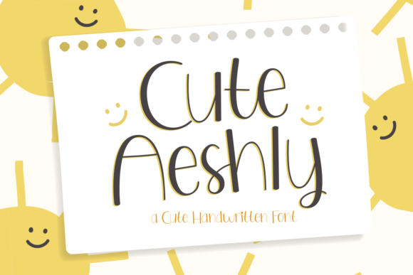 Cute Aeshly: A Playful Sans Serif Font for Editorial Charm