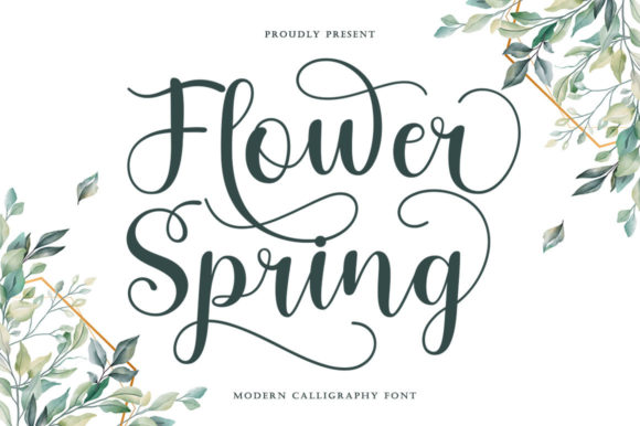 Flower Spring Font – A Modern Calligraphy Typeface for Brand Design