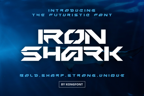 Iron Shark Font: A Futuristic Display Typeface for Small Business Branding