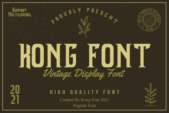 Kong Font: A Bold Vintage Typeface for Makers