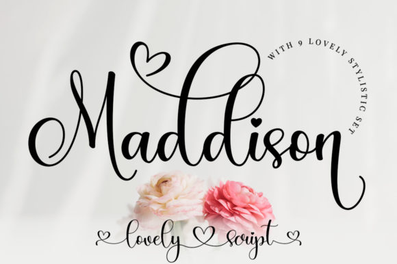 Maddison: A Romantic Script Font with Dancing Characters