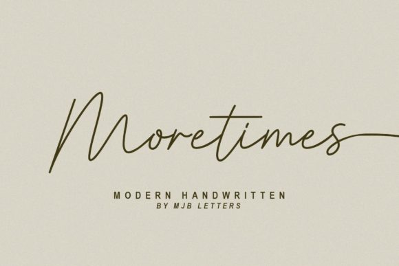 Moretimes Font: A Clean Handwritten Typeface for Crafters