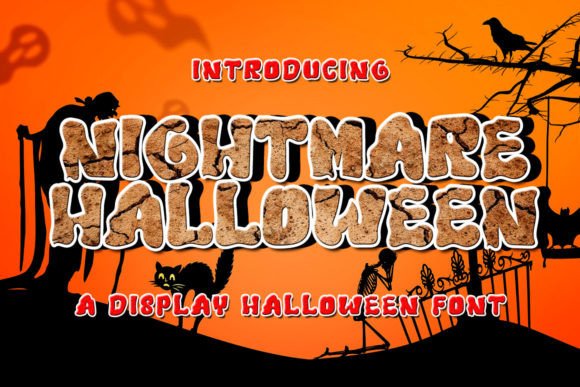 Nightmare Halloween Font: Whimsical Spooky Display Font for Crafts