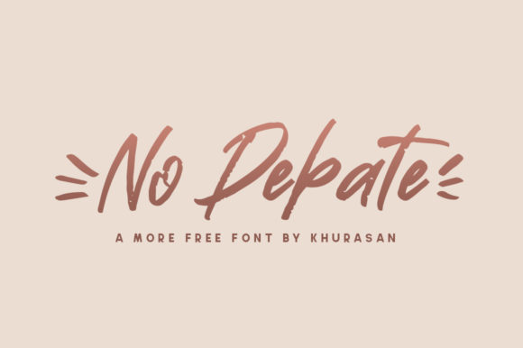 No Debate Handwritten Font for Small Business Branding
