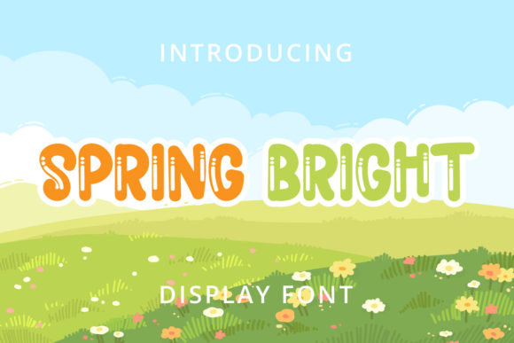 Spring Bright Font: A Chunky Display Typeface for Makers