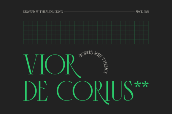 Vior De Corius Font: A Tall Serif for Editorial & Fashion Branding