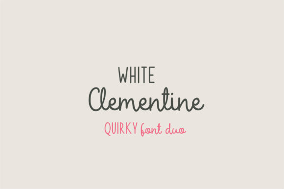 White Clementine: The Playful Duo Font for Cheery Handmade Designs